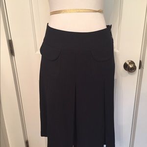 PETER ELLIOT SKIRT A-LINE NAVY BLUE PLEATS TINA Size 40 4